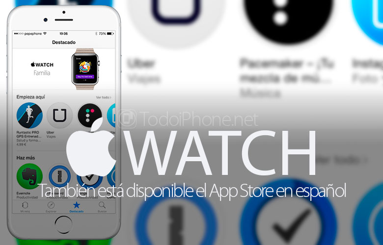 App Store tersedia dari Apple Watch juga dalam bahasa spanyol 1