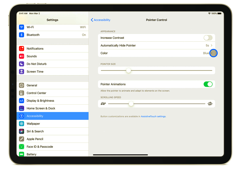 Apple Dokumen dukungan membantu Anda mengatur dan menggunakan mouse / touchpad Bluetooth dengan iPad 1