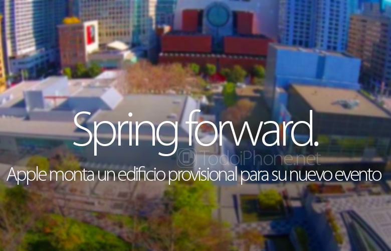 Apple merakit bangunan sementara untuk acara Spring forward yang baru 1