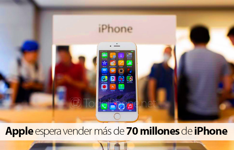 Apple mengharapkan untuk menjual lebih dari 70 juta iPhone pada kuartal terakhir 2014 1