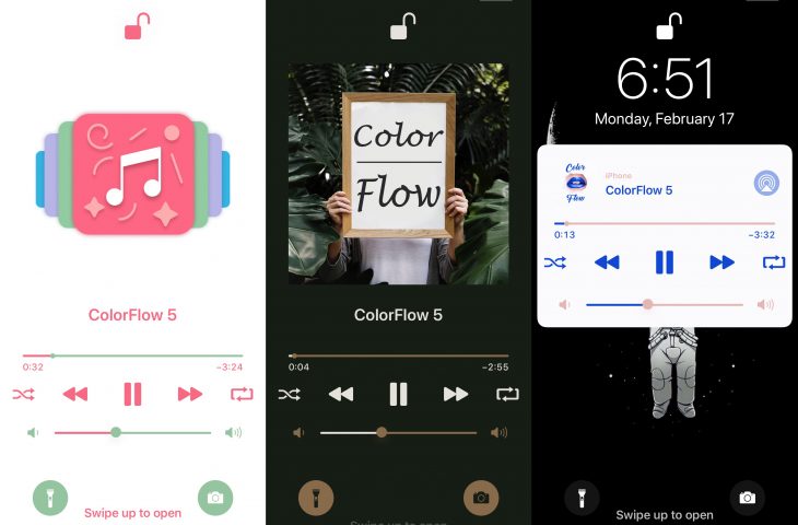 ColorFlow 5 menyediakan antarmuka lapisan cat iOS Now Playing 13 yang baru 1