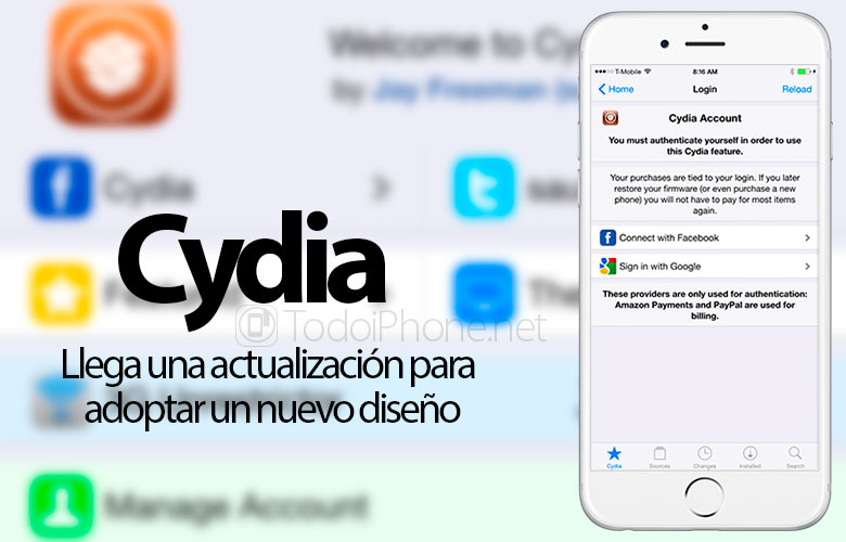 Cydia diperbarui dan mengadopsi desain yang lebih datar dan minimalis 1