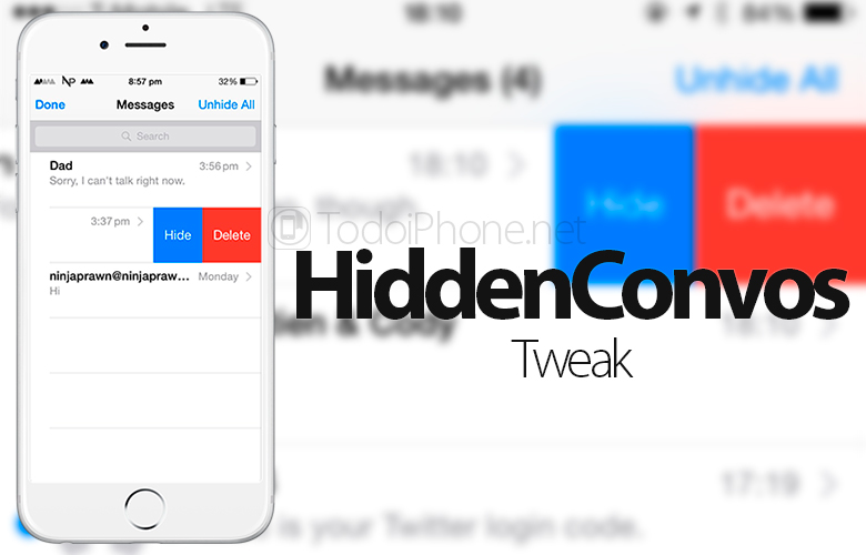 Sembunyikan percakapan iMessage dengan HiddenConvos 1