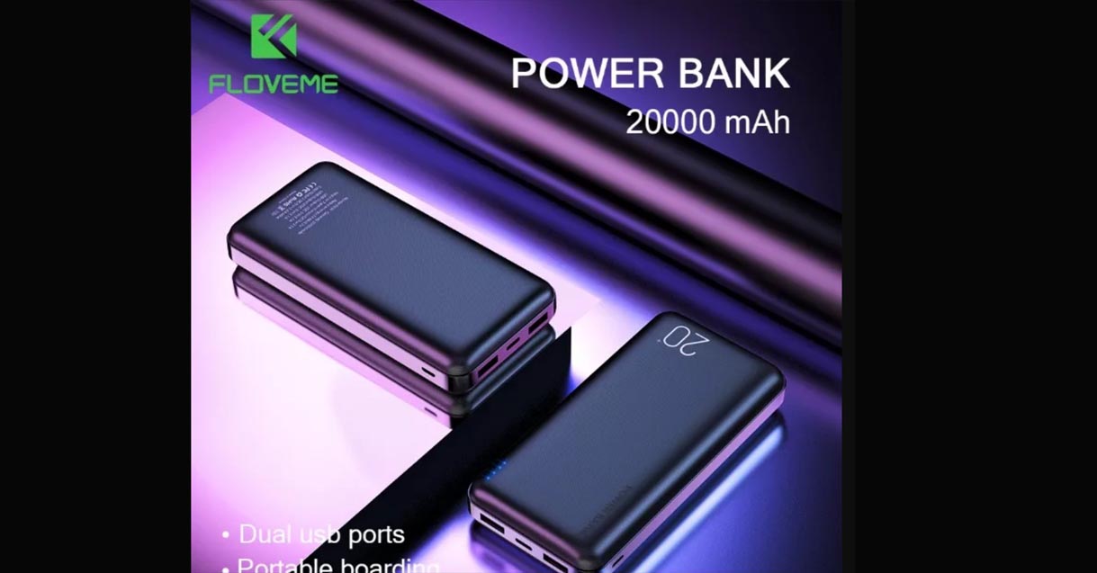 Floveme Portable Power Bank Baterai 20000 mAh 1