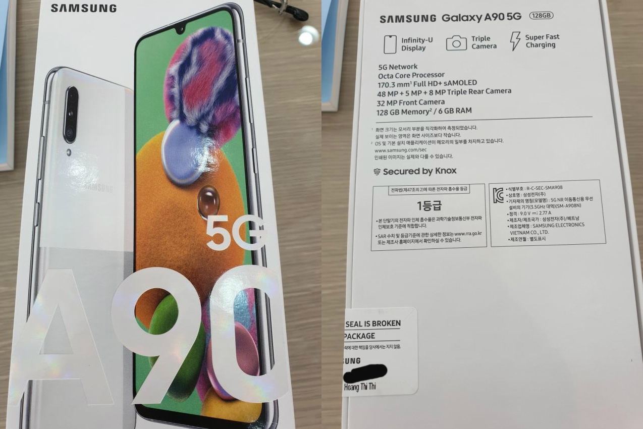 Galaxy A90 5G: foto pertama dari paket penjualan smartphone 5G berikutnya dari Samsung 1