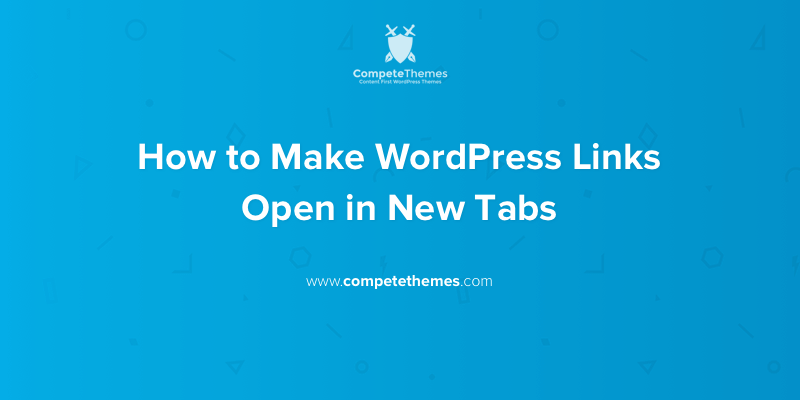 Cara membuka tautan WordPress di tab baru 1