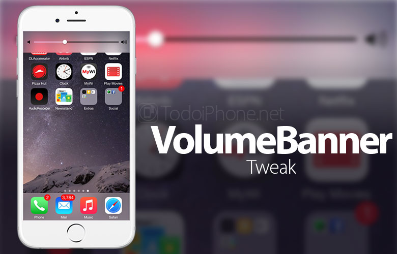 Kontrol volume dari layar iPhone berkat VolumeBanner 1