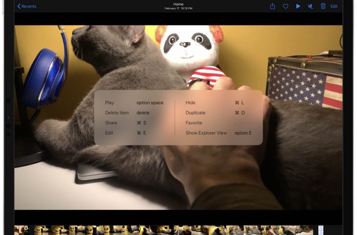 Pintasan keyboard untuk Foto di iOS 1