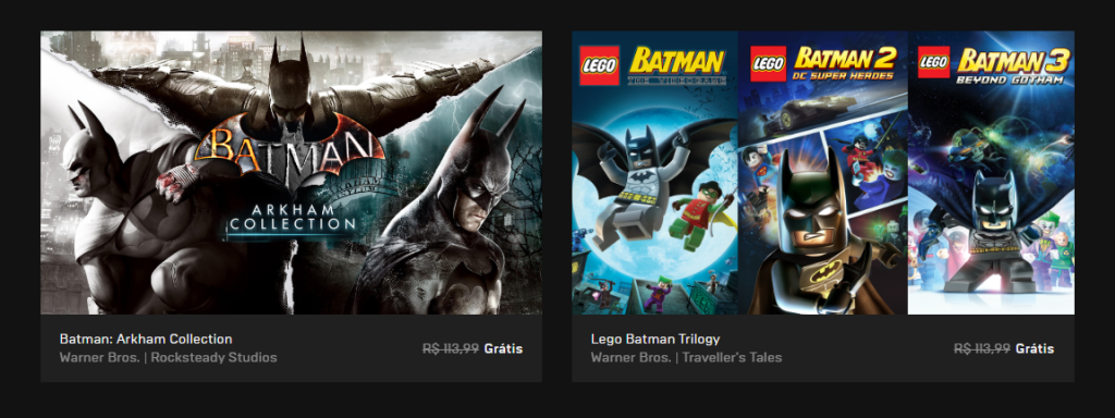 Batman Arkham och LEGO Batman Trilogies Få gratis på Epic Store