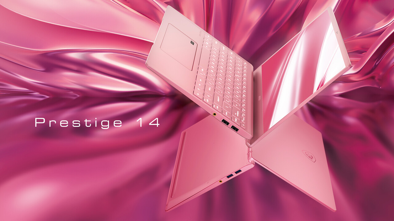 MSI Prestige 14: Slim 14 "Notebook untuk pencipta juga berwarna pink [Notiz] (Memperbarui) 1