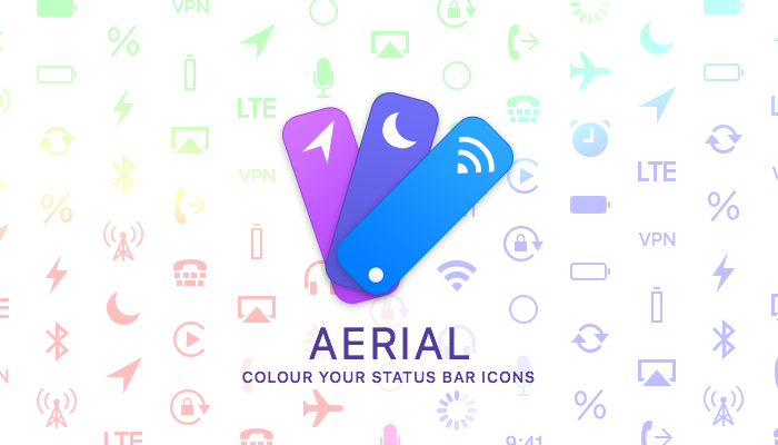 Warnai ikon Status Bar iPhone Anda dengan Aerial 2 1