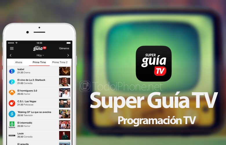 Dengan Super TV Guide Anda akan memiliki semua program televisi di iPhone Anda 1
