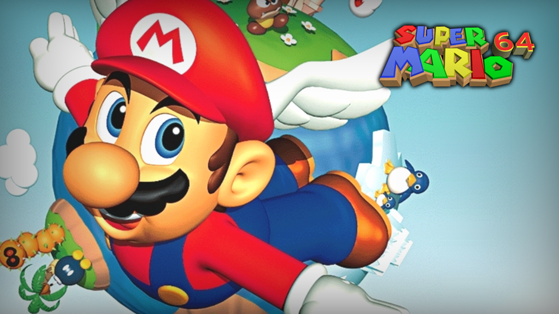 Någon arbetar med den ursprungliga PC-versionen av Super Mario 64, den första teknologivideo som släpptes