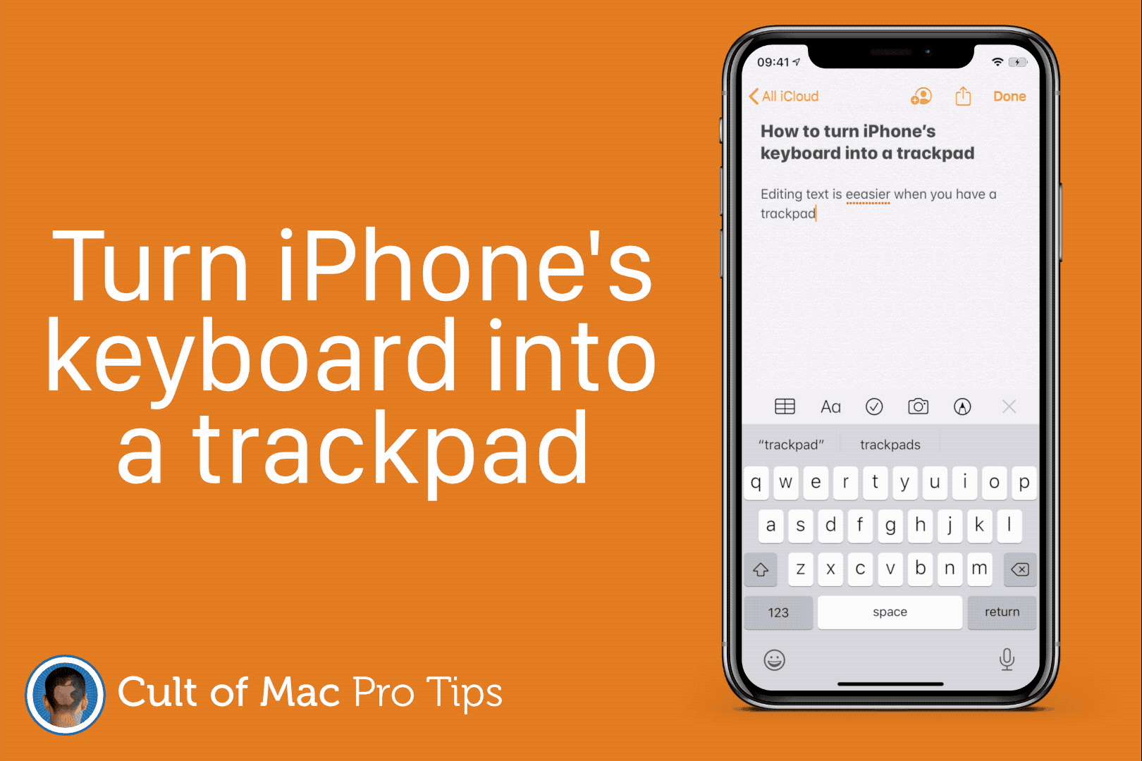Kiat pro: ubah keyboard iPhone menjadi trackpad untuk mengedit teks ... 1