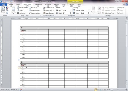 Cara memasang tabel ke halaman di Microsoft Word 1
