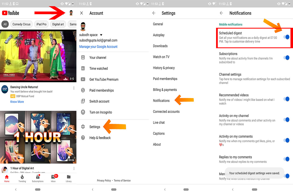 Jadwalkan YouTube Pemberitahuan pada perangkat Android (Bagaimana melakukannya) 1
