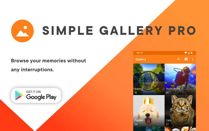 Simple Gallery Pro adalah pengelola gambar premium yang dibuat dengan mempertimbangkan privasi (disponsori) 1