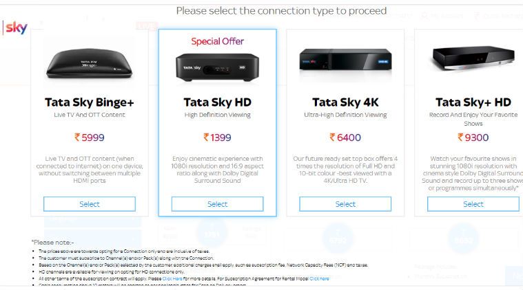 Tata Sky menghentikan SD set-top box, kotak HD sekarang dihargai Rs 1.399