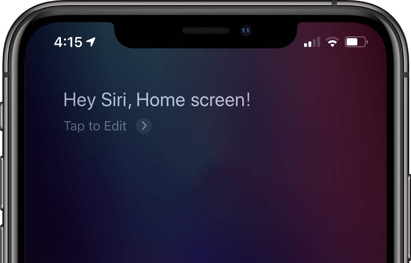 Tip: minta Siri di iPhone atau iPad Anda untuk membawa Anda kembali ke layar Beranda, bebas genggam 1