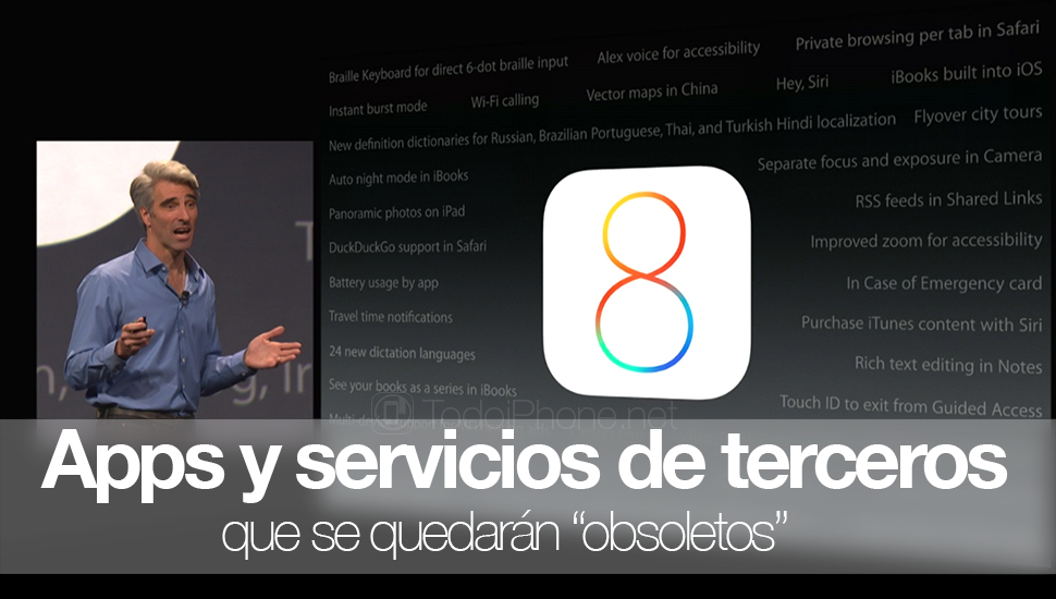 iOS 8: Aplikasi dan layanan pihak ketiga yang akan "usang." Dropbox, WhatsApp, dan lainnya 1