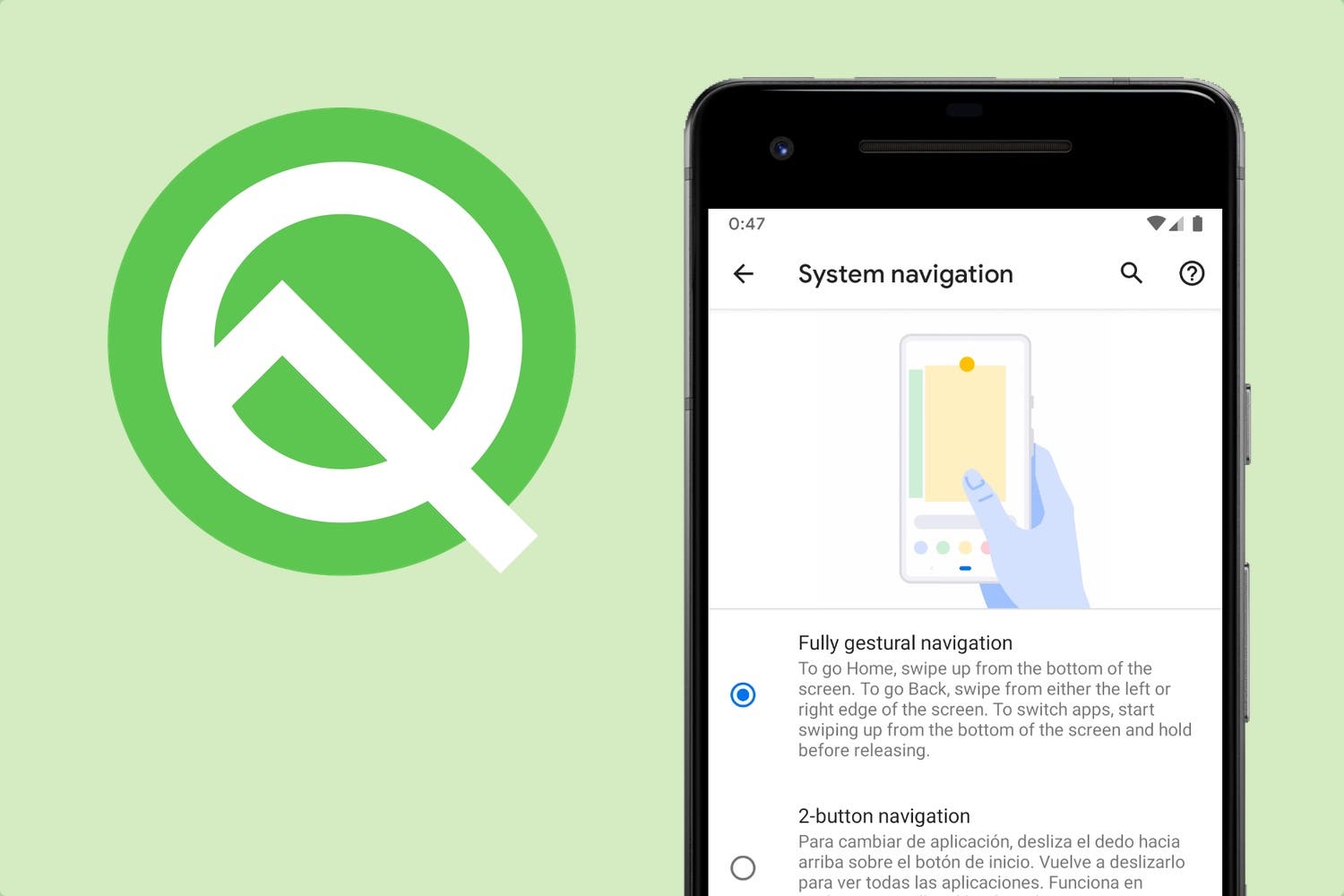 Android Q beta 5 menambahkan gerakan navigasi baru 1