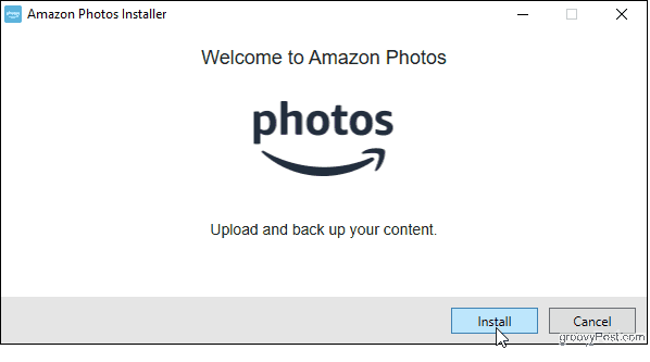 Installera Amazon skrivbordsfotoapplikation