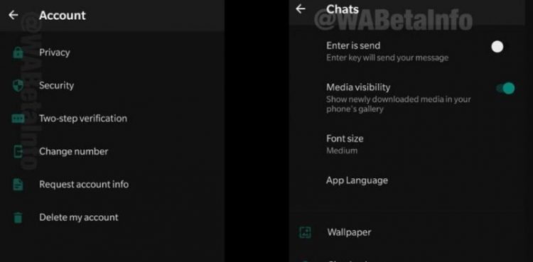 "Mode gelap" WhatsApp akan tiba pada bulan September untuk sebagian orang smartphones 2