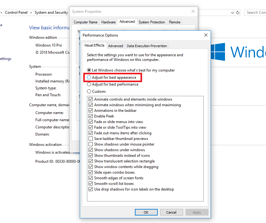 Anpassa Windows 10 för bästa prestanda