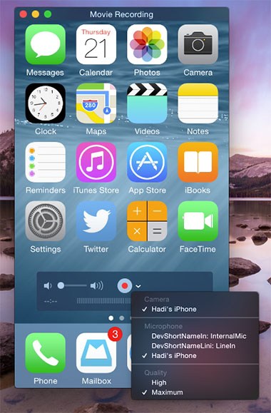 QuickTime iOS Screen Recorder