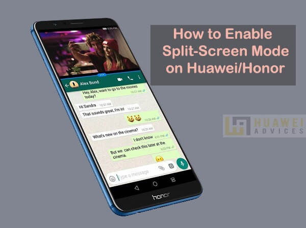 Mode layar Huawei Split
