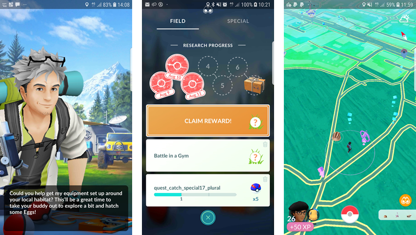 Temukan Penelitian Lapangan Pokemon Go: Pencarian Agustus dan Daftar Hadiah 3