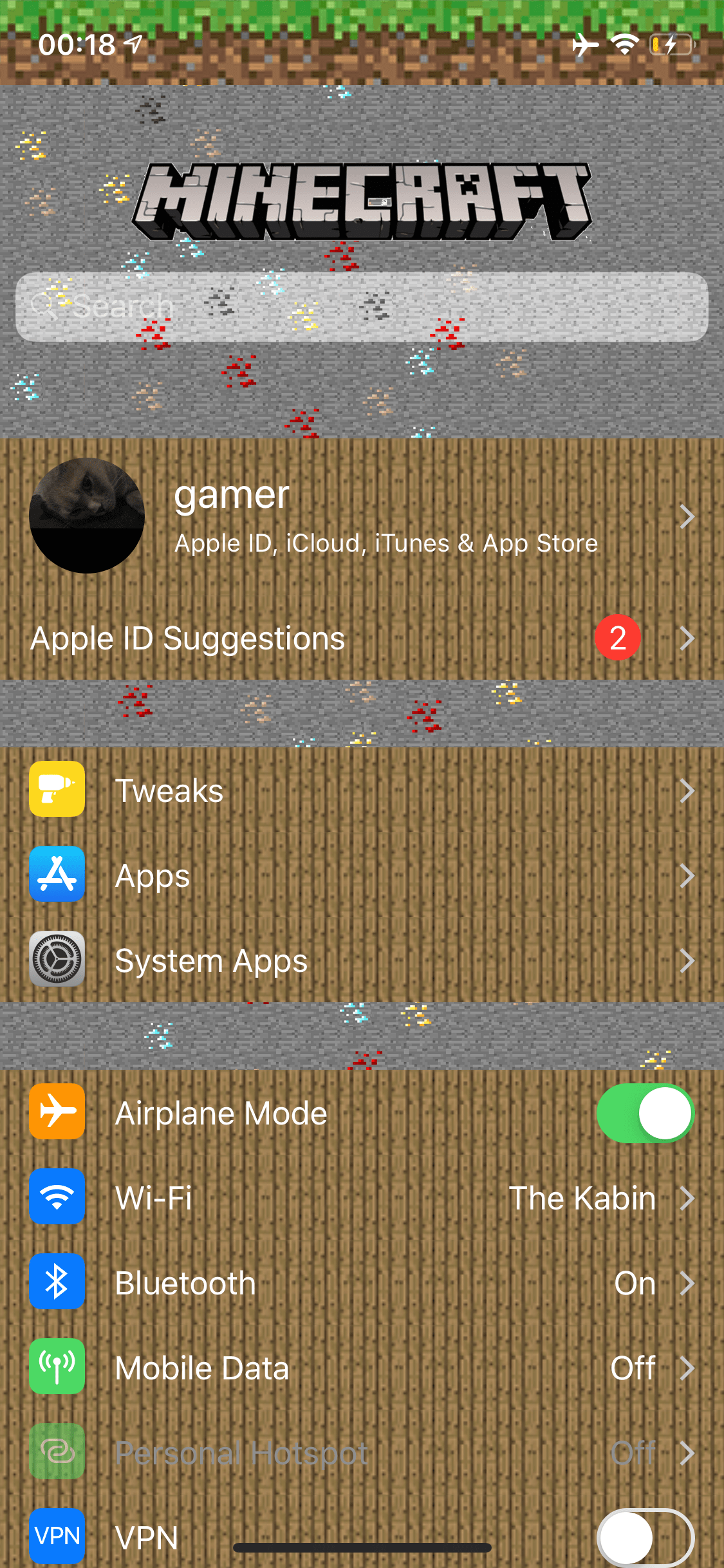 Suka Minecraft? Tweak ini membuat aplikasi Pengaturan iPhone Anda terlihat lebih seperti permainan 2