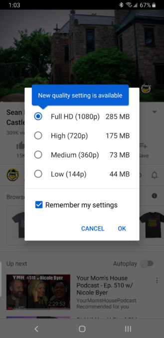 [Update: Spotted on Android] YouTube Premium mendapatkan unduhan 1080p offline 3