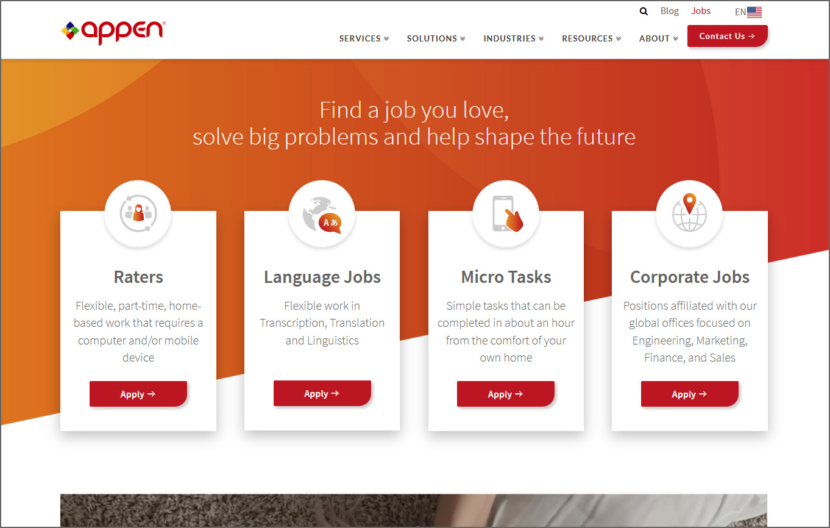 Appen, Situs Pekerjaan Tugas Mikro - Dapatkan Bayaran Untuk Melakukan Tugas Singkat Online
