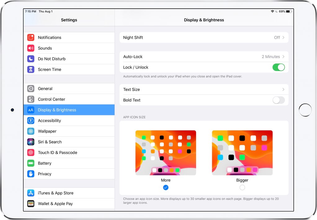 Hur man gör applikationsikonen på iPad mindre så att du kan ladda fler applikationer på hemskärmen 3