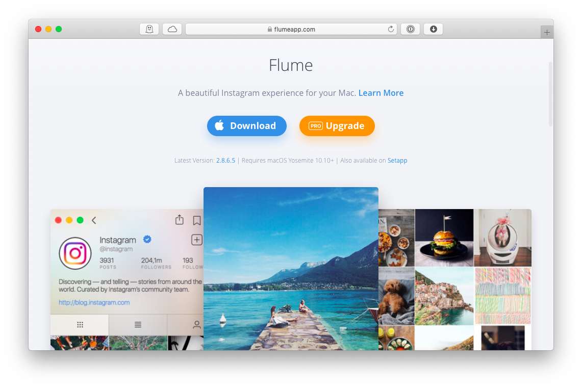 flume mac app instagram