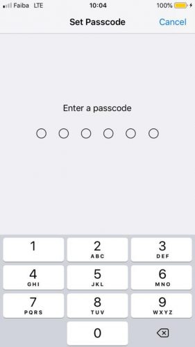 Iphone-inställningar Nyckelapplikation Ange lösenord