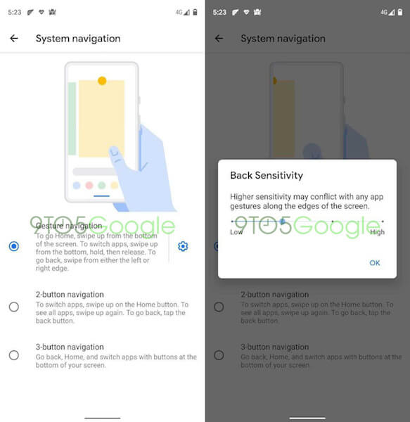 Google telah menambahkan pengaturan gerakan di Android Q 1