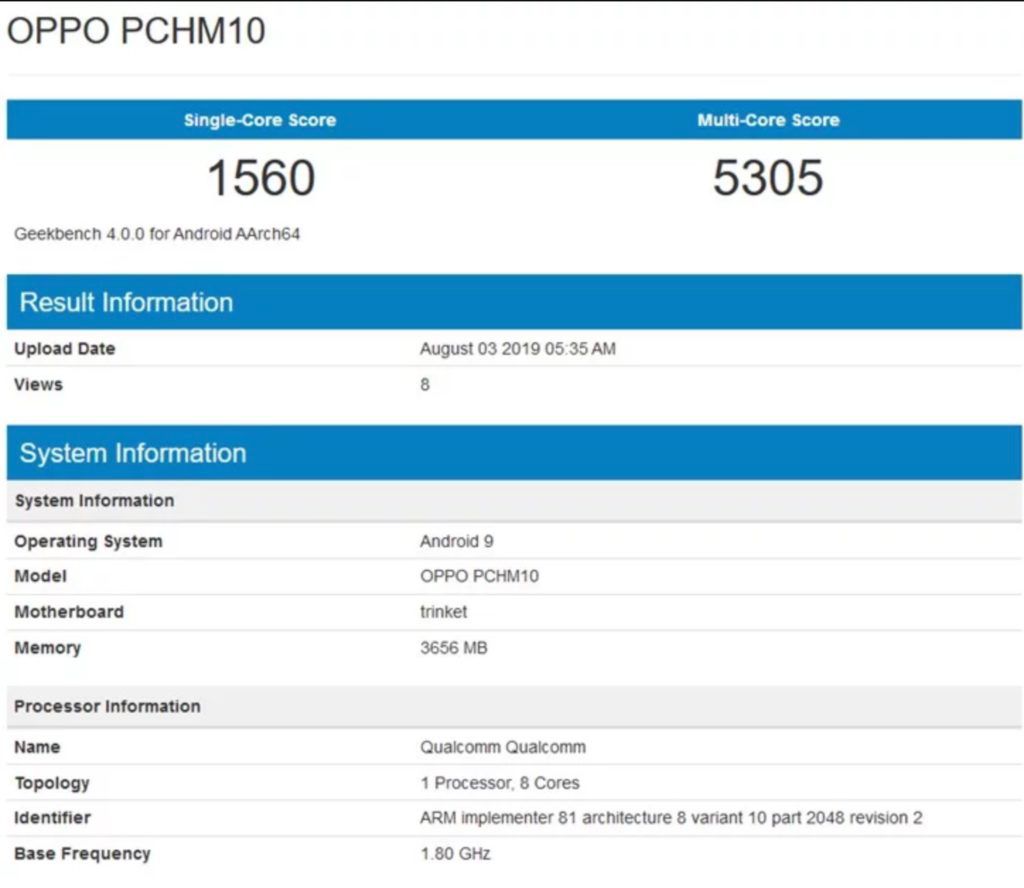 Spesifikasi OPPO A9s Bocor Online, Diperkirakan Tiba dengan Snapdragon 665 SoC, 128GB Storage 1