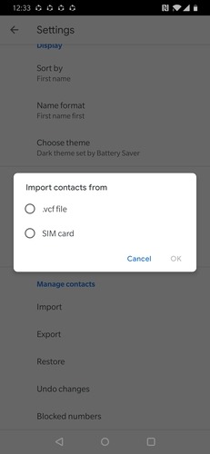 Alternativ för import av Google-kontakter