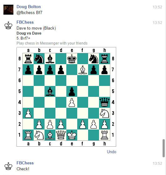 Hur man spelar Facebook Messenger Chess 3