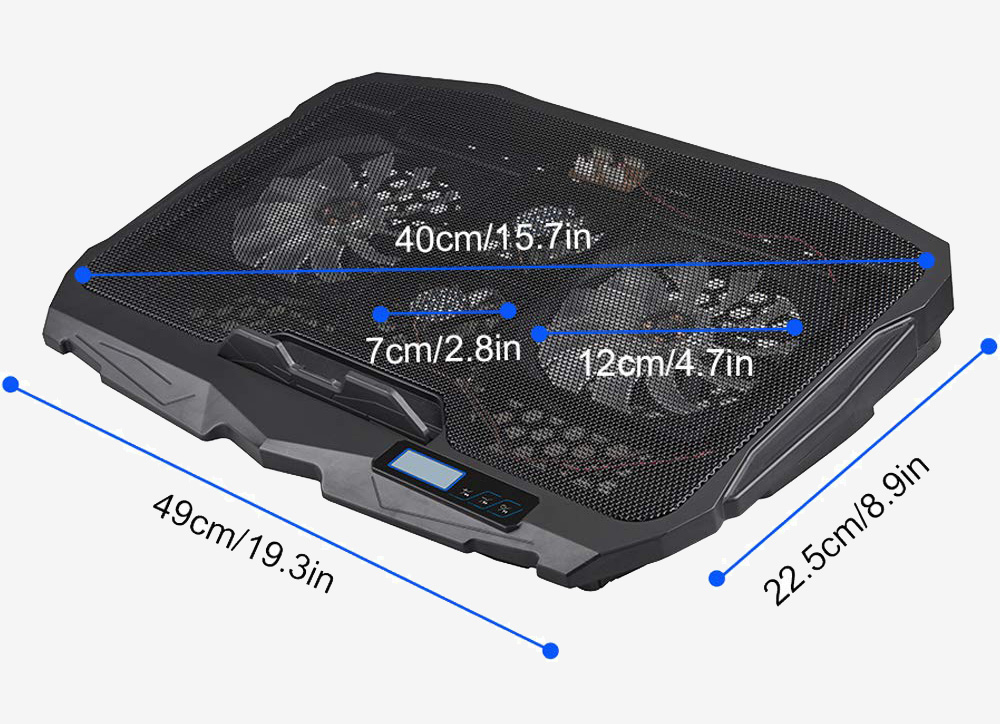 Aicheson Laptop Cooling Pad Chill Mat S-18 pengukuran