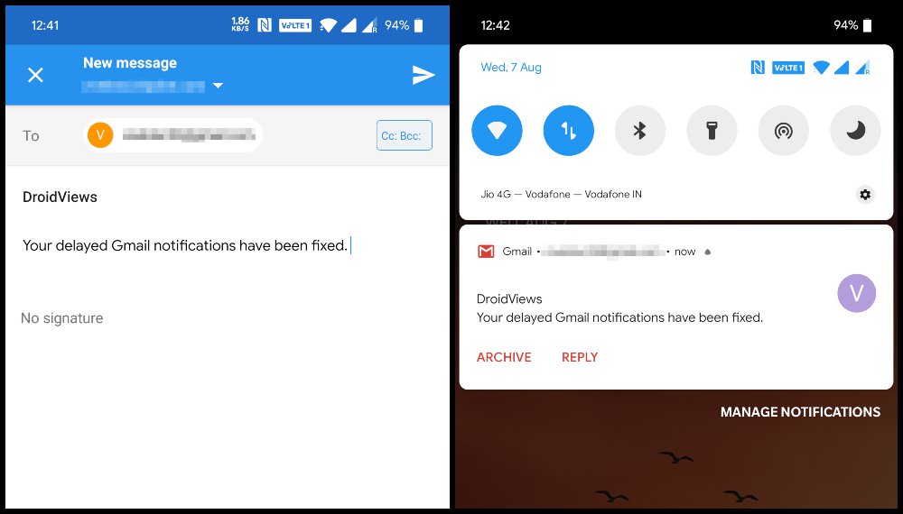 Perbaiki notifikasi Gmail yang tertunda
