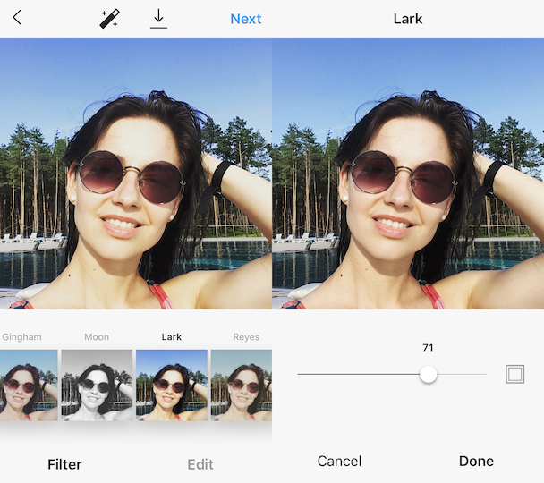 Lark, filter Insta terbaik untuk selfie