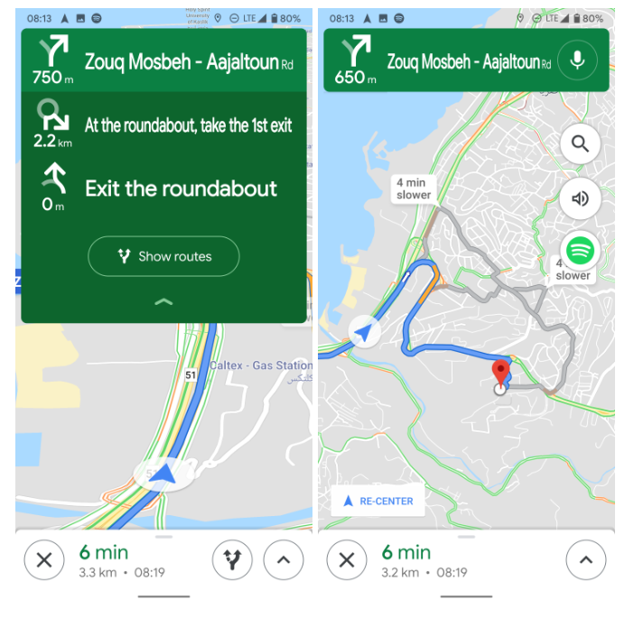 Google Maps meningkatkan antarmuka dengan arah navigasi baru 1