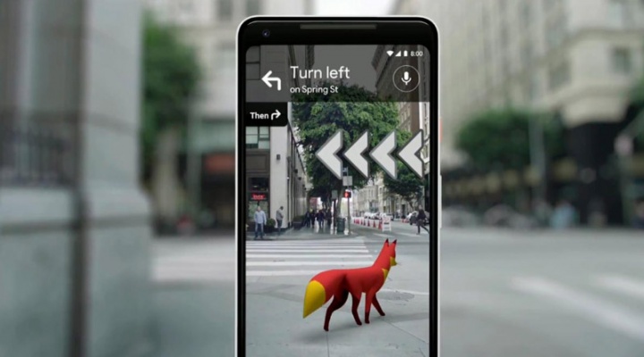 Google Maps förstärkt verklighet Android smarttelefon 
