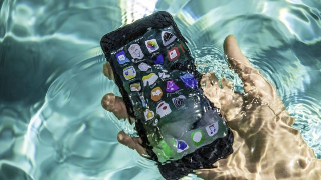 iPhone under vatten