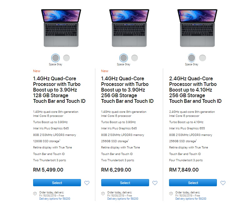 Ny ingångsnivå MacBook Pro uppdaterad nu tillgänglig för Malaysia: från RM 5499 1