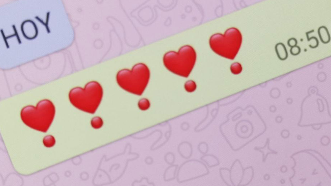 Emoji jantung populer lainnya di WhatsApp.