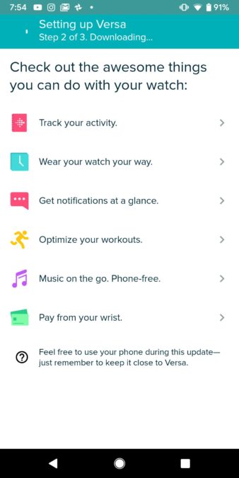 Processen för att ställa in Fitbit-applikationen